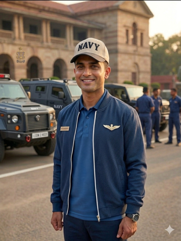 Navy Cap (Skin+Blue) – Classic Embroidered “NAVY”