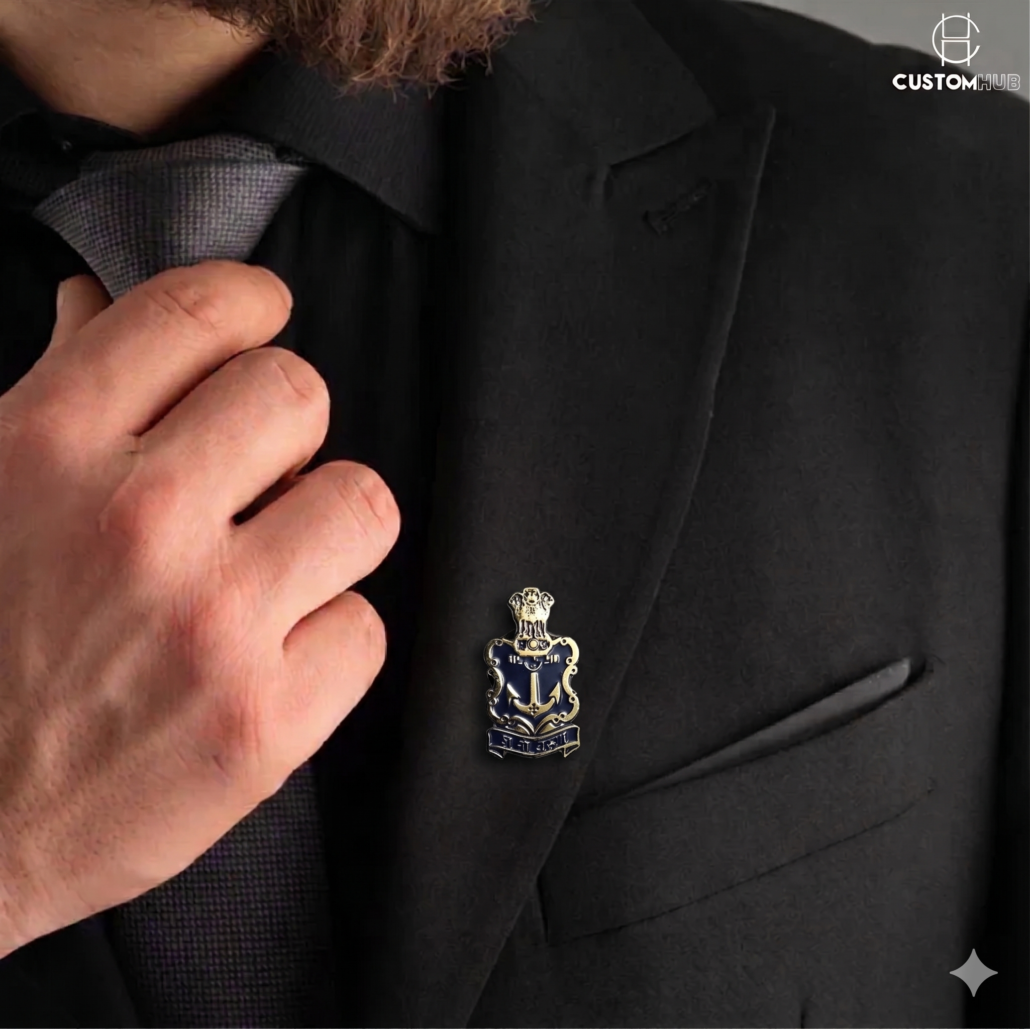 Indian Navy Enamel Lapel Pin