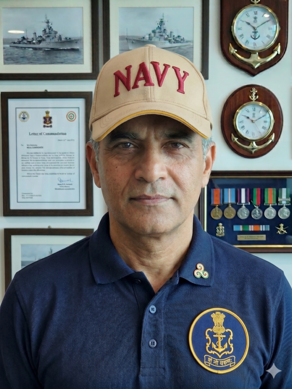 Navy Cap (Brown) – Classic Embroidered “NAVY”
