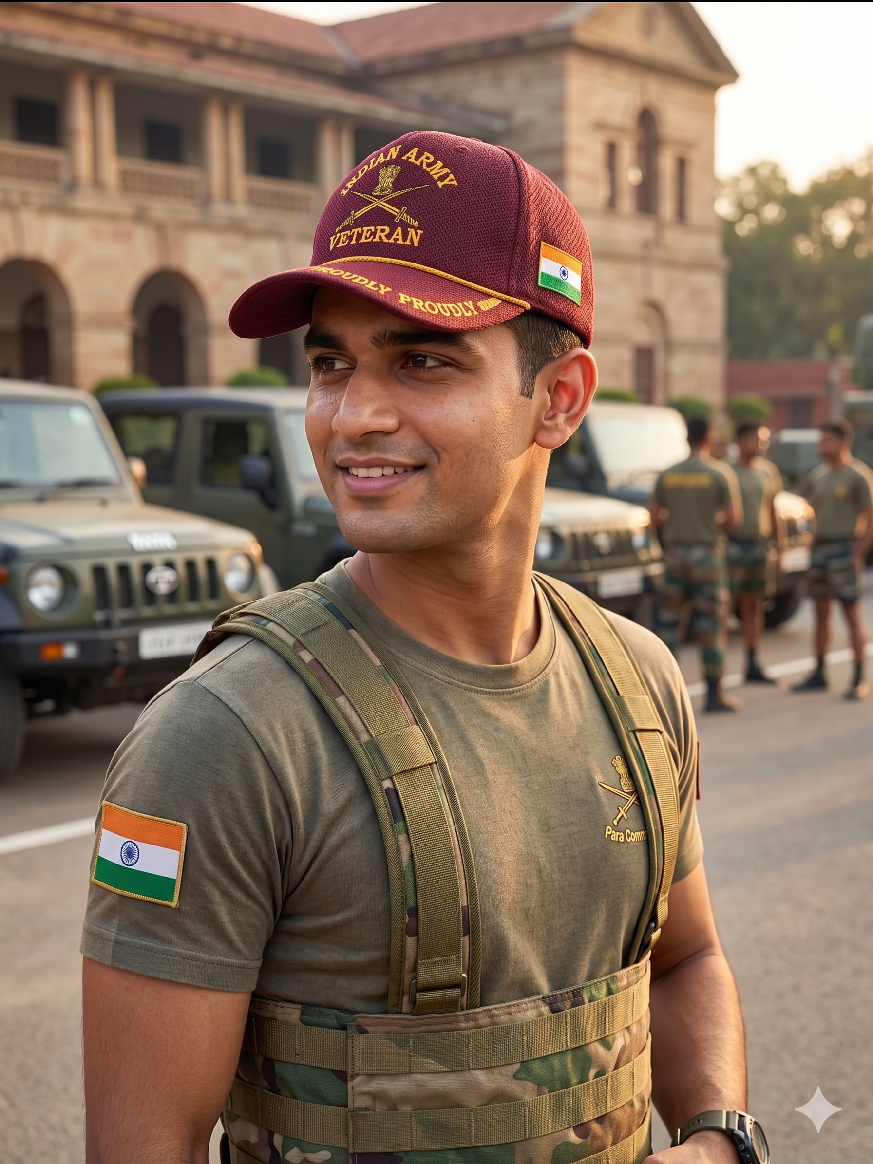 Indian Army Veteran Cap