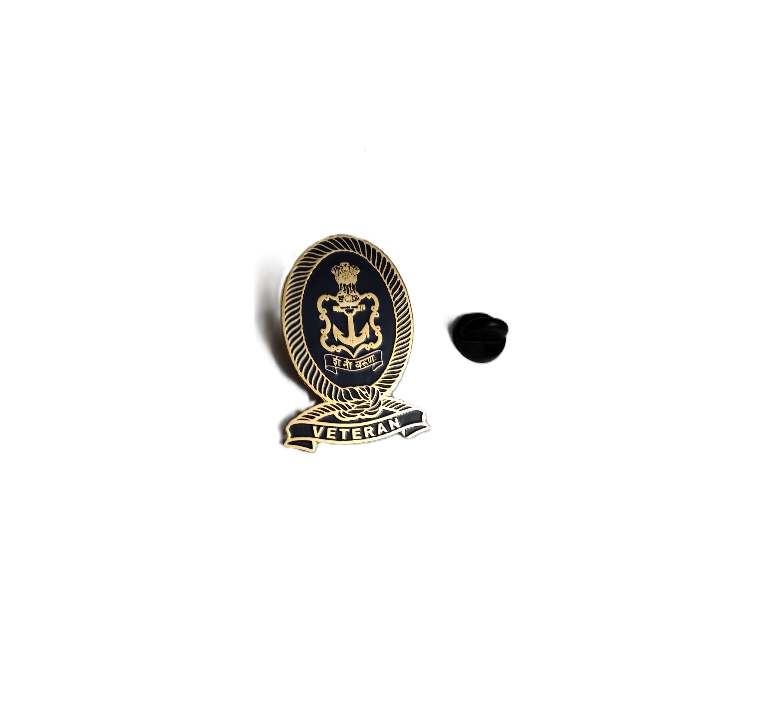 Indian Navy Veteran Oval Lapel Pin