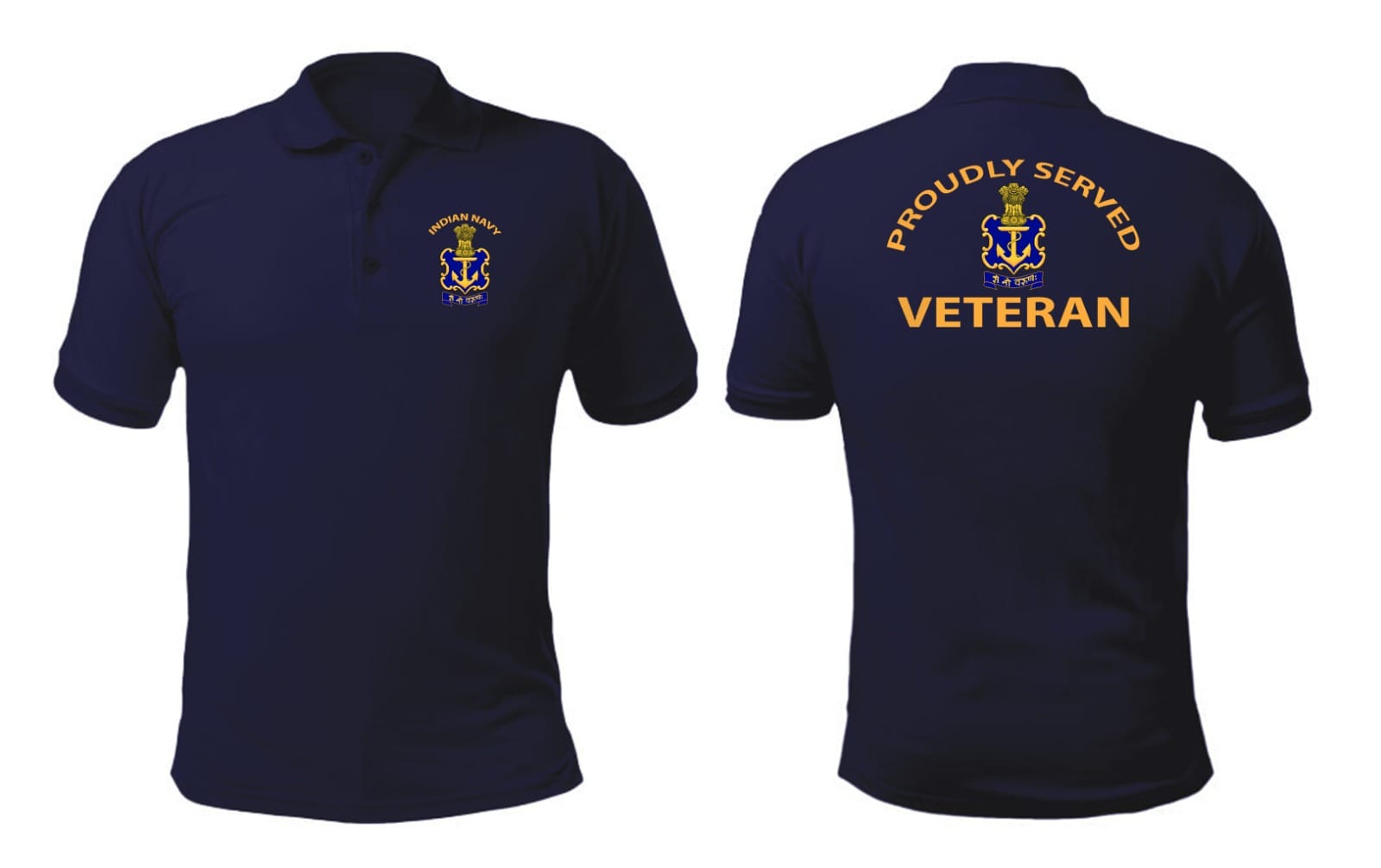 Indian Navy Veteran Polo T-Shirt