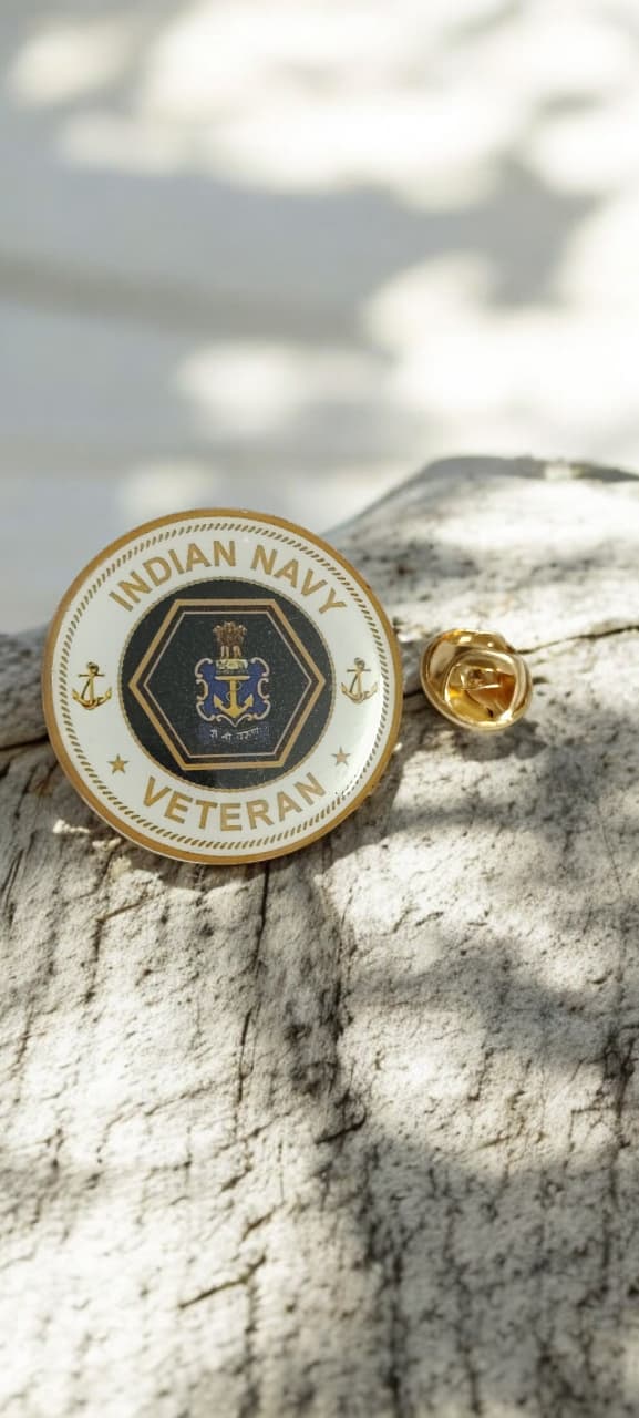 Indian Navy Veteran Lapel Pin