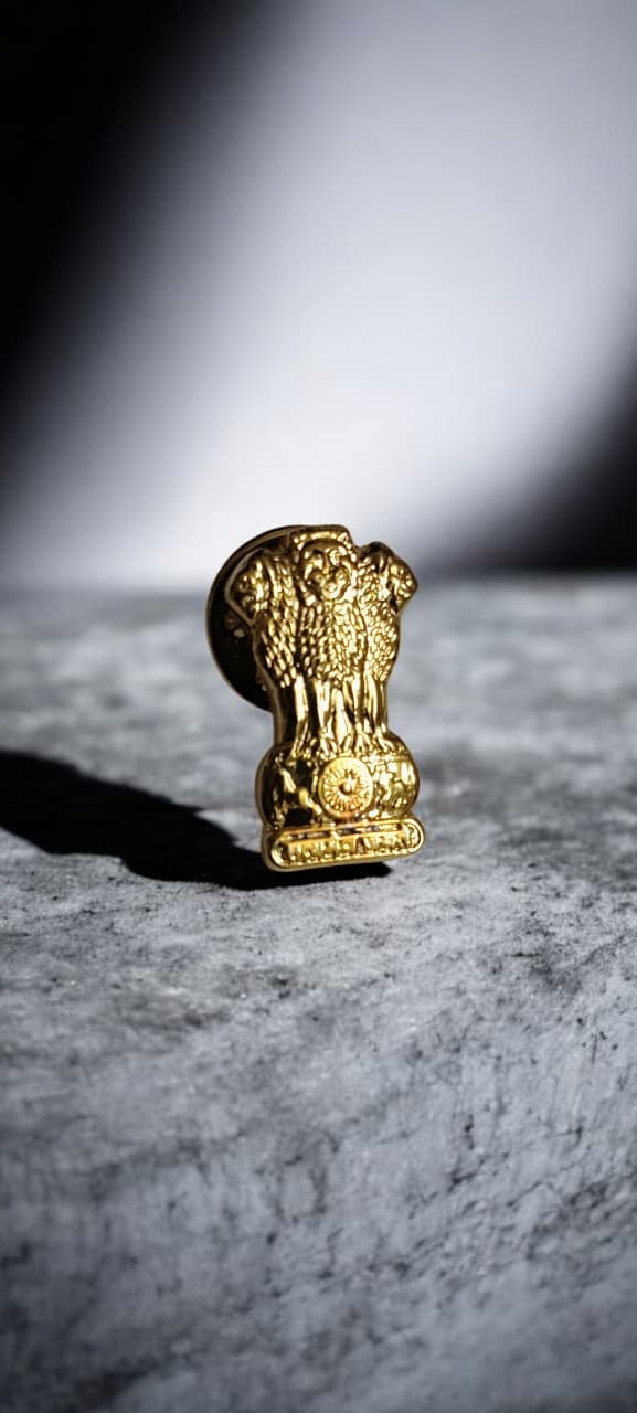 Ashoka Stambh National Emblem Lapel Pin