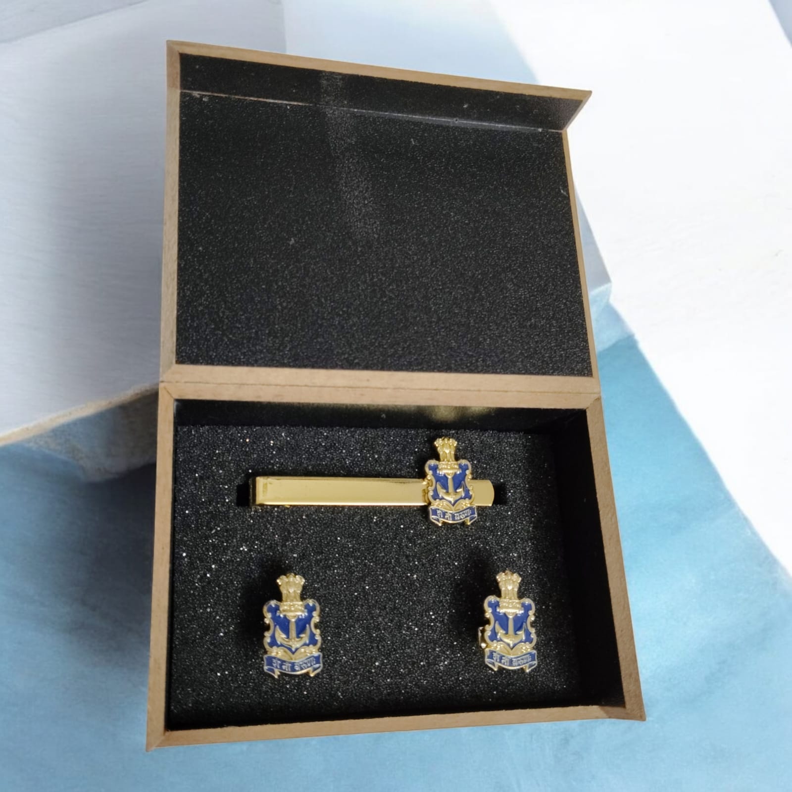 Indian Navy Executive Tie Pin & Cufflinks Set